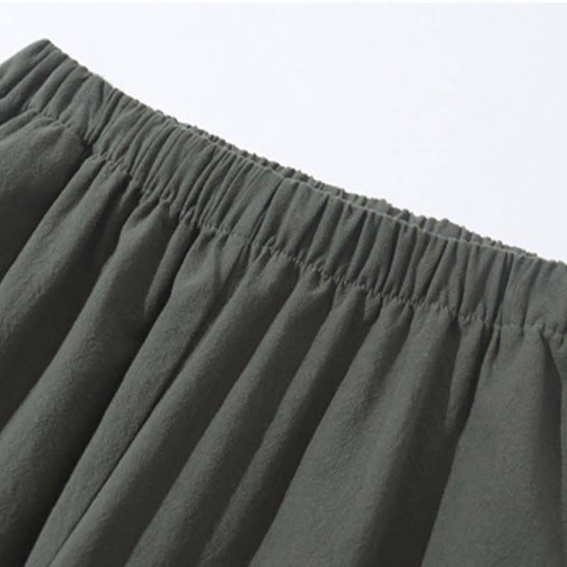 Buddha Stones 2-częściowy strój Tang z żabą i guzikami, koszula, spodnie, kieszenie, męski, bawełniany, lniany zestaw do medytacji - image 10