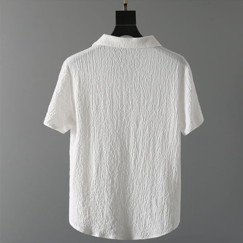 Buddha Stones 2 szt. Jednolity kolor, marszczenie, dekolt w serek, krótki rękaw, koszulka, spodnie, odzież męska - image 9