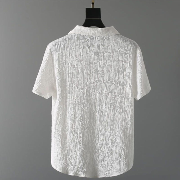 Buddha Stones 2 szt. Jednolity kolor, marszczenie, dekolt w serek, krótki rękaw, koszulka, spodnie, odzież męska - image 9