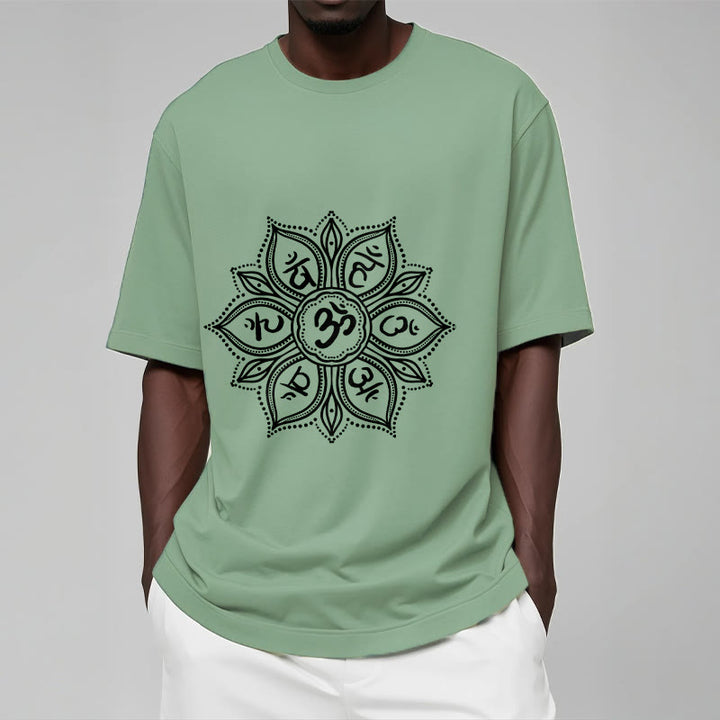 Buddha Stones Kamienie Mandala Kwiat Om Mani Padme Hum Mantra Tee - image 16
