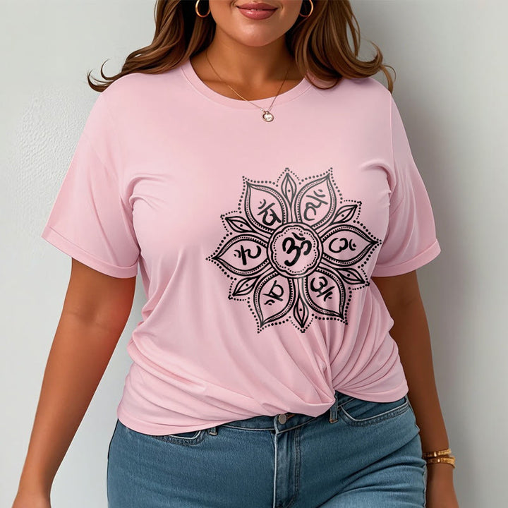 Buddha Stones Kamienie Mandala Kwiat Om Mani Padme Hum Mantra Tee - image 14