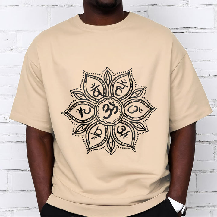 Buddha Stones Kamienie Mandala Kwiat Om Mani Padme Hum Mantra Tee - image 12