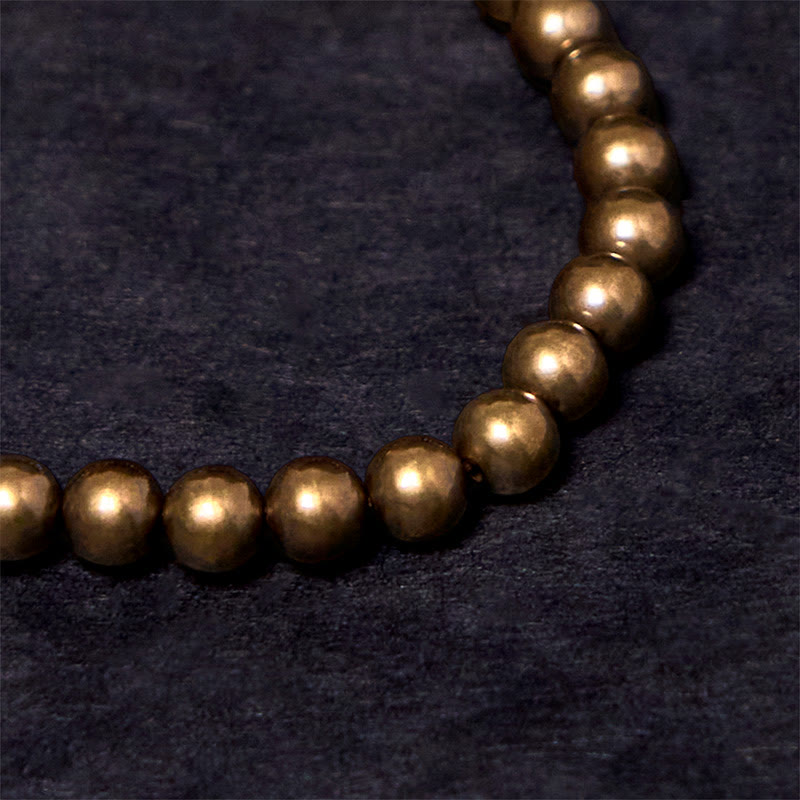 Bransoletka szczęścia z Buddha Stones Retro z czystej miedzi i mosiądzu