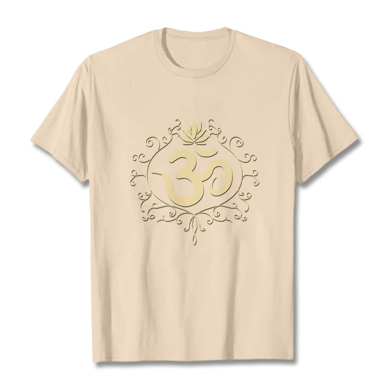 Buddha Stones Om Symbol Vines Kwiat Lotosu Koszulka T-shirt - For - 2XL - image 12