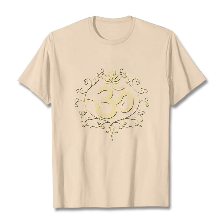 Buddha Stones Om Symbol Vines Kwiat Lotosu Koszulka T-shirt - For - 2XL - image 12