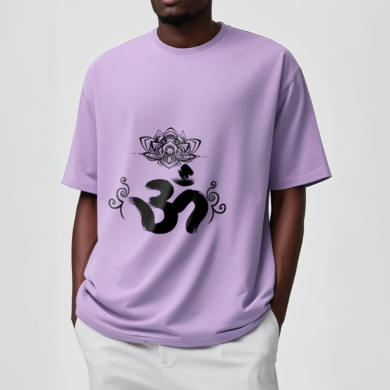 Buddha Stones Om Symbol Sanskryt Kwiatowy T-shirt - image 18