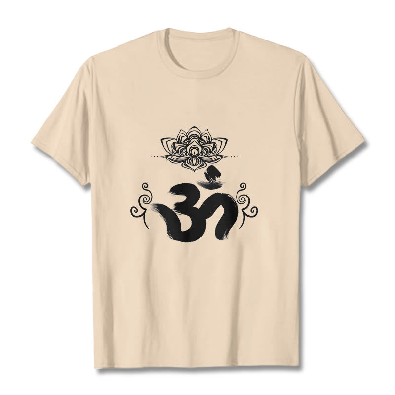 Buddha Stones Om Symbol Sanskryt Kwiatowy T-shirt - For - 2XL - image 12