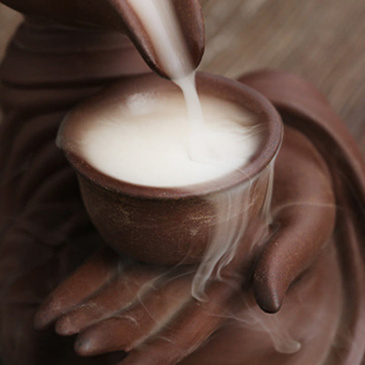 Buddha Stones Buddy Trzymająca Czajnik Filiżanka Ceramiczna Fontanna Dymna Z Cofaniem Uzdrawiająca Kadzielnica Dekoracja - image 18