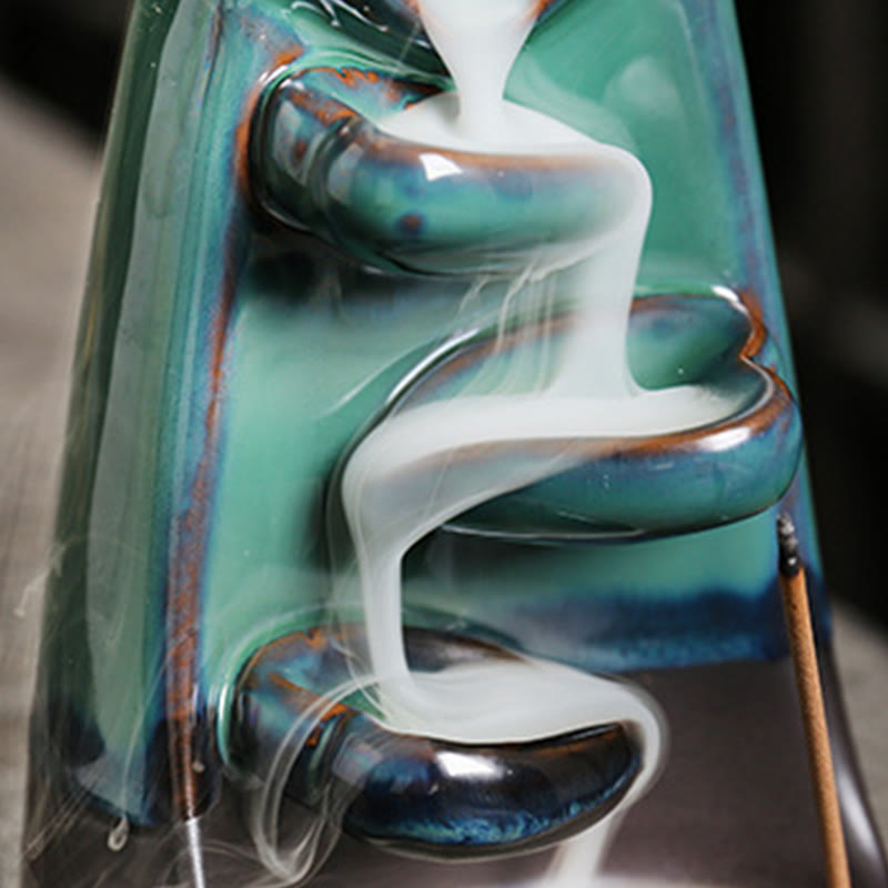 Buddha Stones Kochankowie Para Przytulają Miłość Ceramiczna Fontanna Dymna Zwrotna Uzdrawiająca Kadzielnica Dekoracja - image 10