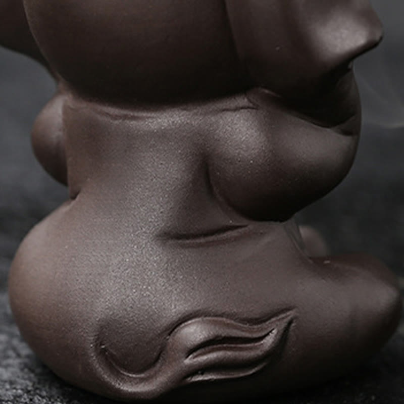 Buddha Stones Uroczy Słoń Fioletowa Glina Cofanie Dymu Fontanna Pokój Uzdrawiający Kadzidło Palnik Dekoracja - image 25