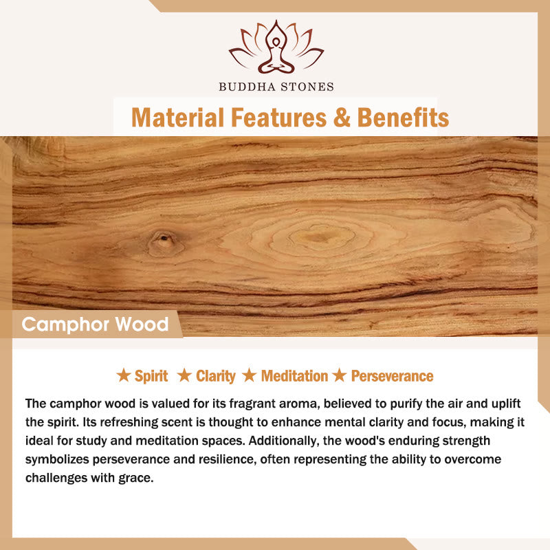 Bransoletka z Buddha Stones , drewnem kamforowym, wołem Yin Yang i grawerowaną czystością - image 6