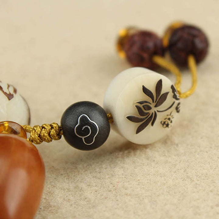 Bransoletka z białymi nasionami Bodhi i Buddha Stones , Mala Tybetańska - image 13