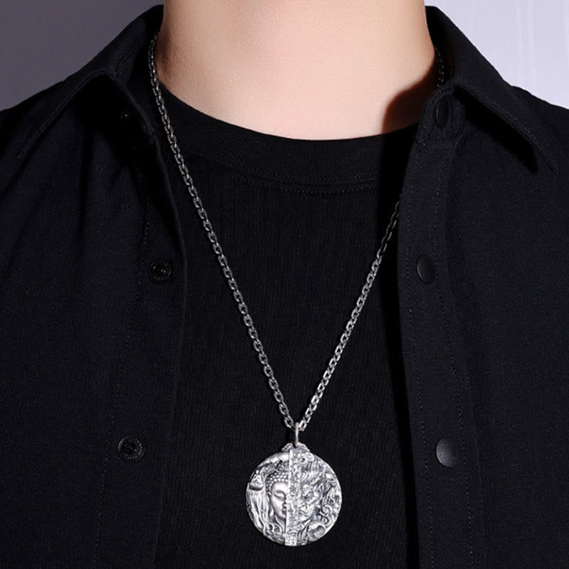 Naszyjnik z wisiorkiem z motywem współczucia, Buddha Stones z motywem demona - image 5