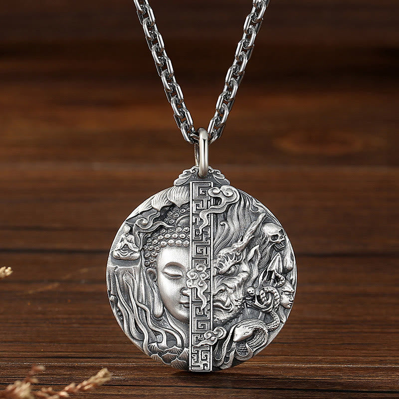 Naszyjnik z wisiorkiem z motywem współczucia, Buddha Stones z motywem demona - image 2