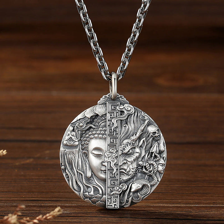 Naszyjnik z wisiorkiem z motywem współczucia, Buddha Stones z motywem demona - image 2