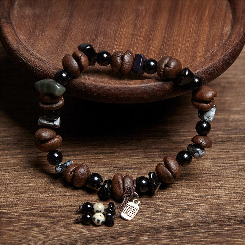Bransoletka ochronna z naturalnych Buddha Stones Tiger Eye Fu - image 2