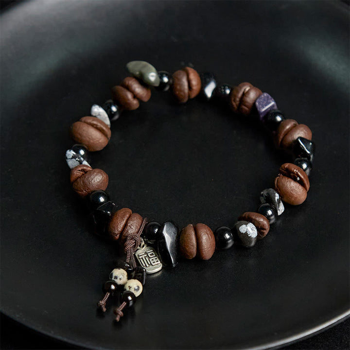 Bransoletka ochronna z naturalnych Buddha Stones Tiger Eye Fu - image 4