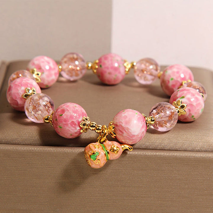 Bransoletka Liuli z Buddha Stones z tykwy - Liuli (obwód nadgarstka: 18 cm) - image 1