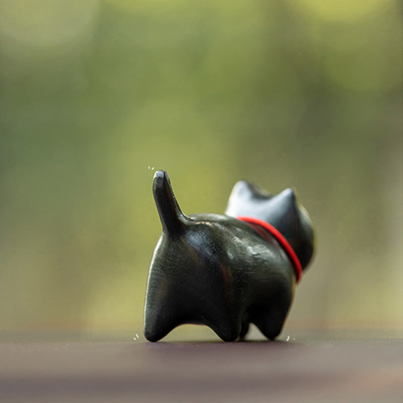 Buddha Stones drzewo sandałowe Małe liście Czerwone drzewo sandałowe Słodkie zwierzęta koty Uspokajający spokój Dekoracja - image 12