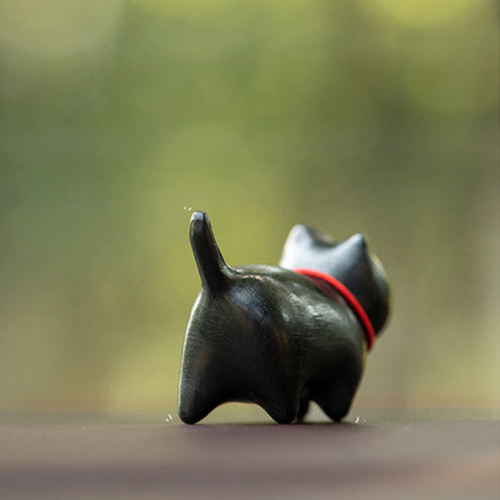 Buddha Stones drzewo sandałowe Małe liście Czerwone drzewo sandałowe Słodkie zwierzęta koty Uspokajający spokój Dekoracja - image 12