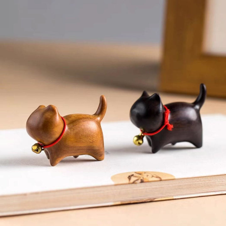 Buddha Stones drzewo sandałowe Małe liście Czerwone drzewo sandałowe Słodkie zwierzęta koty Uspokajający spokój Dekoracja - image 8