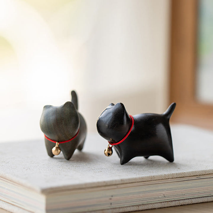 Buddha Stones drzewo sandałowe Małe liście Czerwone drzewo sandałowe Słodkie zwierzęta koty Uspokajający spokój Dekoracja - image 18