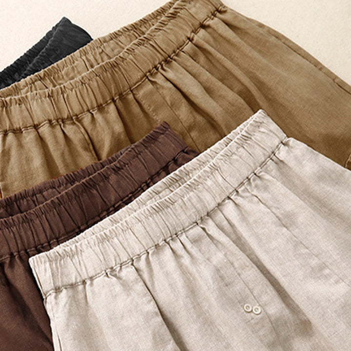 Spódnica damska z bawełny z kieszeniami, guzikami w kształcie litery A, rozcięciem w talii i motywem Buddha Stones