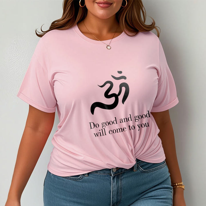 Koszulka z bawełny z motywem symbolu Om w sanskrycie i duchowym wzorem z Buddha Stones - image 14