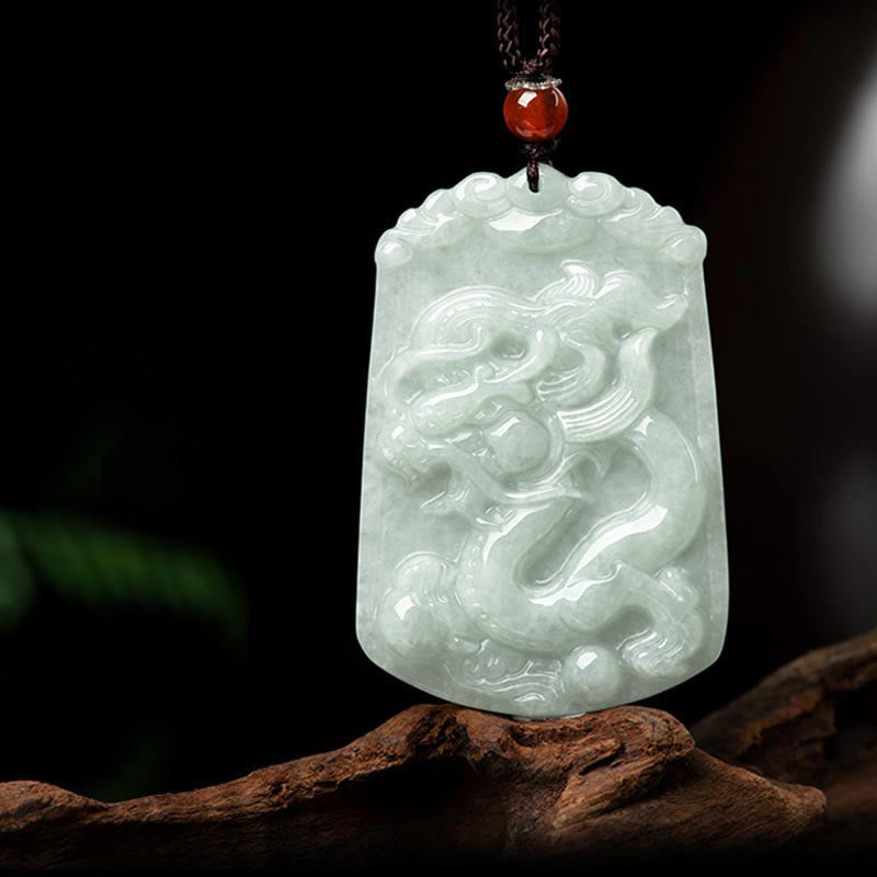 Buddha Stones Naturalny Jadeit 12 Chiński Zodiak Obfitość Amulet Wisiorek Naszyjnik - image 18
