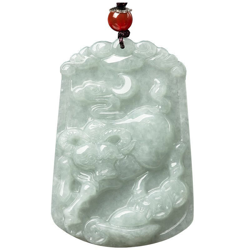 Buddha Stones Naturalny Jadeit 12 Chiński Zodiak Obfitość Amulet Wisiorek Naszyjnik - image 13