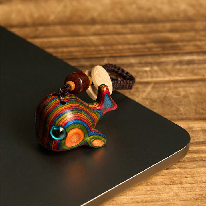 Buddha Stones, tęczowy eukaliptus, delfin, rzeźbiony, pozytywny brelok do telefonu, dekoracja do zawieszenia - image 9