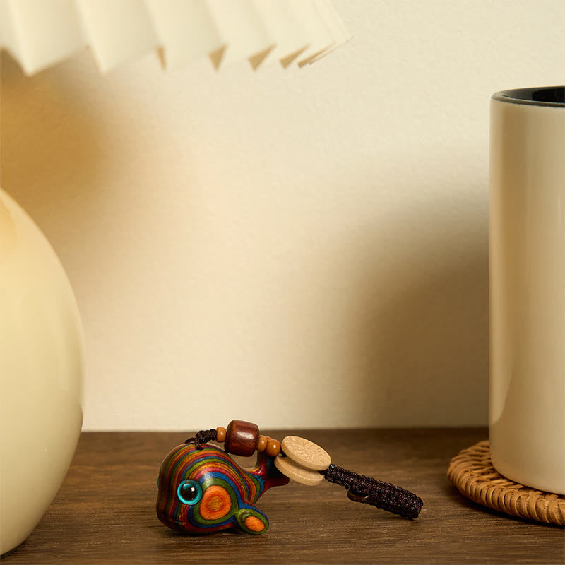 Buddha Stones, tęczowy eukaliptus, delfin, rzeźbiony, pozytywny brelok do telefonu, dekoracja do zawieszenia - image 7