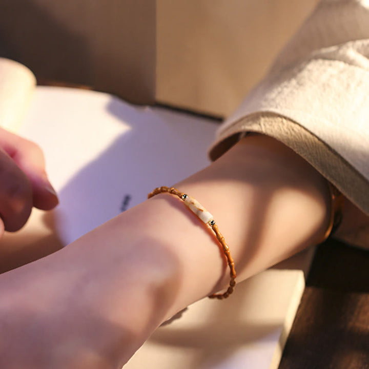 Bransoletka Peace z Buddha Stones z pestek oliwek o ultracienkiej fakturze - image 5