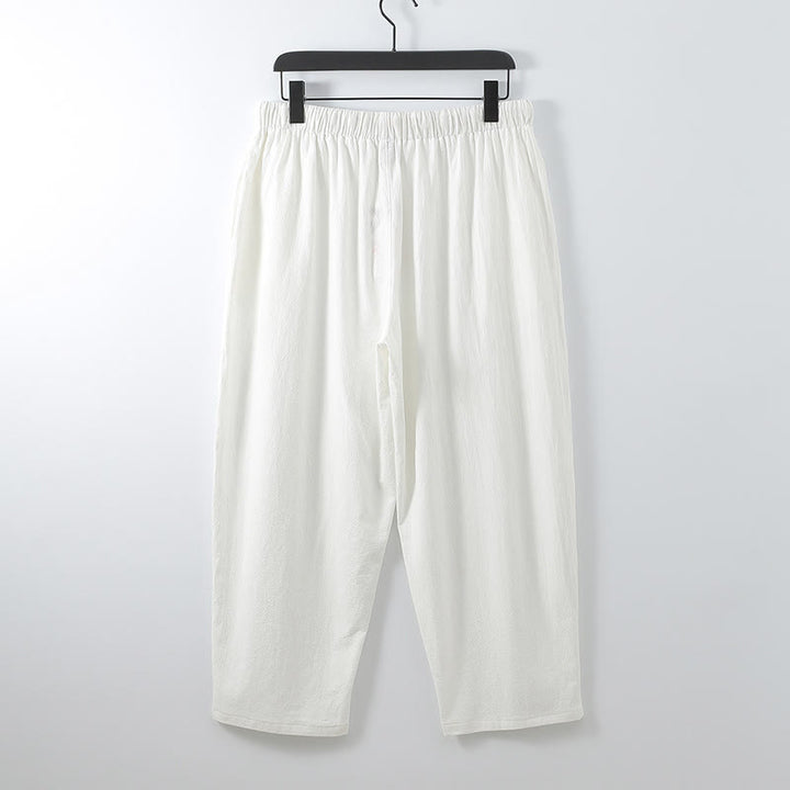 Zestaw męskich spodni do medytacji z bawełny kimono z kamieniami Buddha Stones, 2 szt., do kostek - image 6