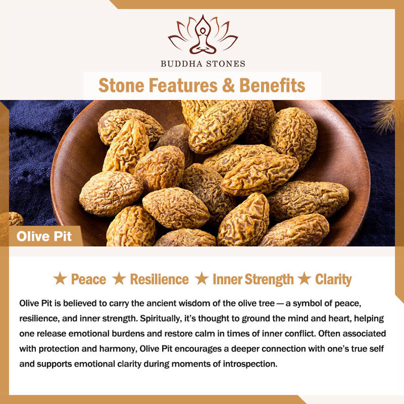 Bransoletka Peace z Buddha Stones z pestek oliwek o ultracienkiej fakturze - image 6