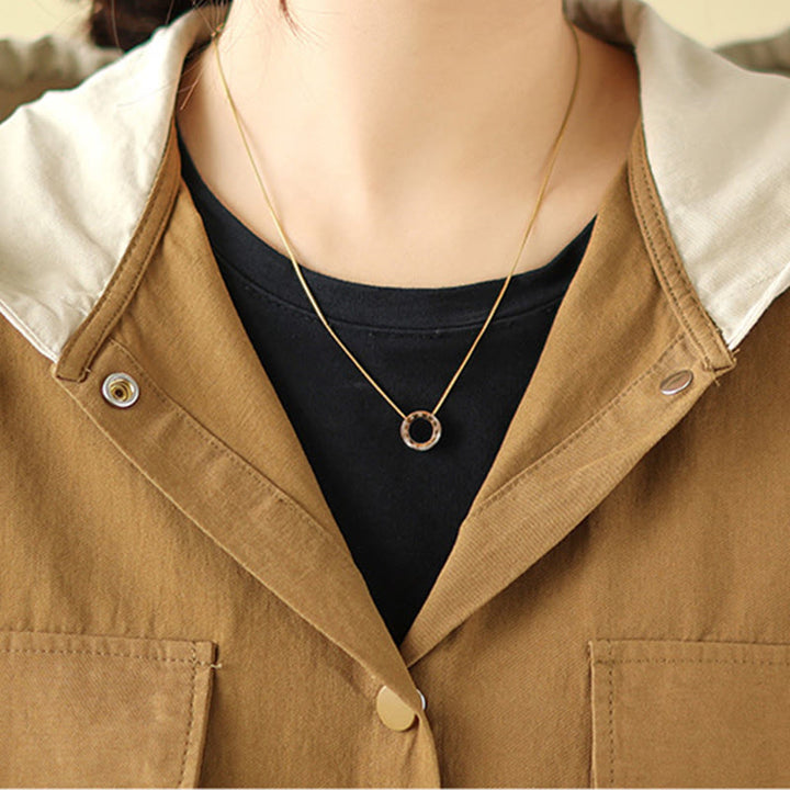 Bluza z kapturem Buddha Stones Casual Commute z ściągaczem, damska, bawełniana, lniana, z kieszeniami - image 13