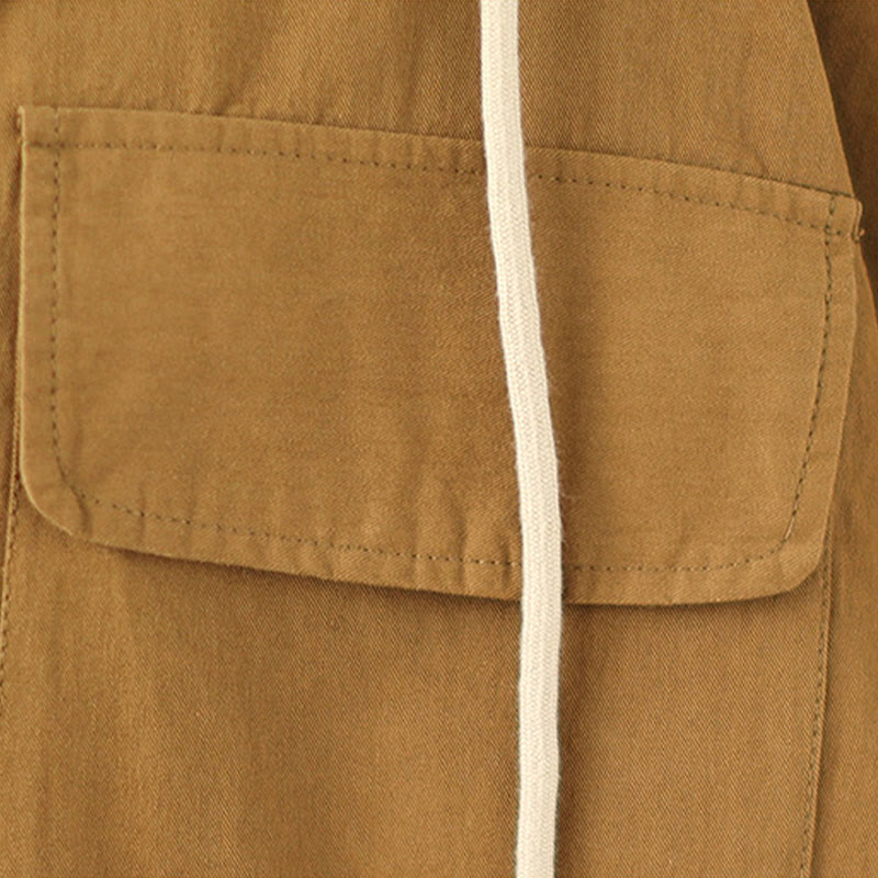 Bluza z kapturem Buddha Stones Casual Commute z ściągaczem, damska, bawełniana, lniana, z kieszeniami - image 14