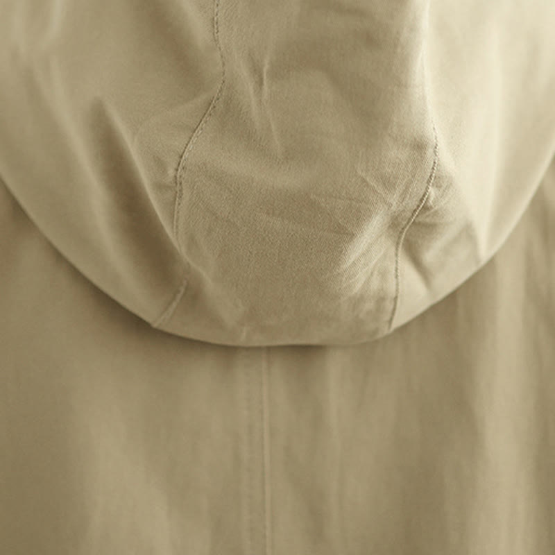 Bluza z kapturem damska z bawełny i lnu z kieszeniami z przodu "Buddha Stones Fall Vintage" - image 13