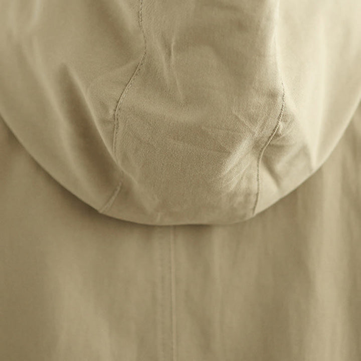 Bluza z kapturem damska z bawełny i lnu z kieszeniami z przodu "Buddha Stones Fall Vintage" - image 13