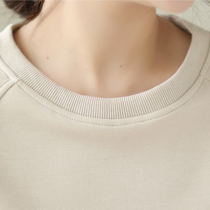 Bluza damska z okrągłym dekoltem i bawełnianym kapturem "Buddha Stones Fall"  - image 6