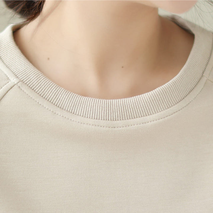 Bluza damska z okrągłym dekoltem i bawełnianym kapturem "Buddha Stones Fall"  - image 6