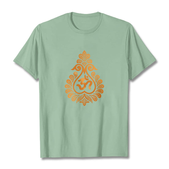 Koszulka z nadrukiem symbolu OM z motywem kamieni Buddha Stones - PaleGreen - 2XL - image 18