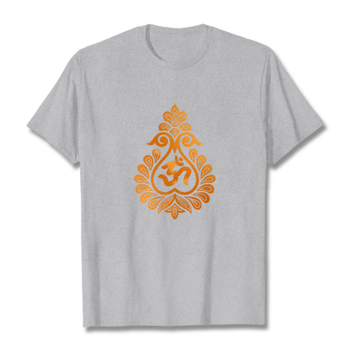 Koszulka z nadrukiem symbolu OM z motywem kamieni Buddha Stones - Jasnoszary - 2XL - image 20