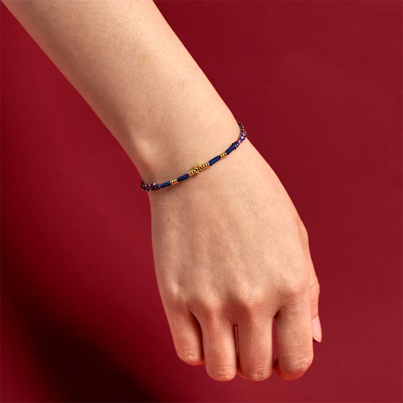 Bransoletka szczęścia z ręcznie plecionych czerwonych sznurków z Buddha Stones i monet miedzianych - image 12