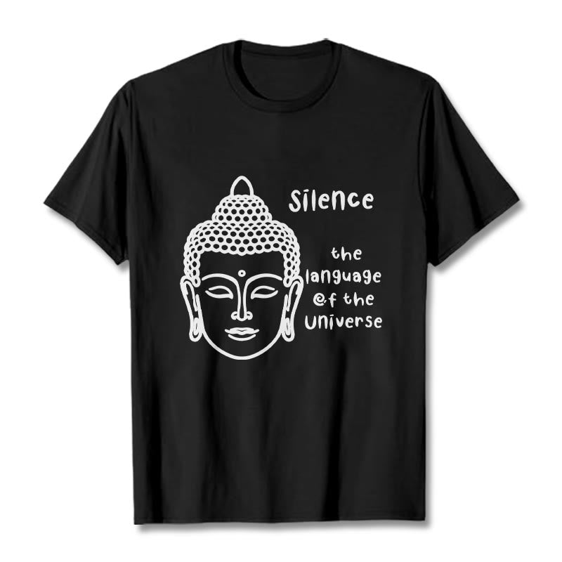 Koszulka z bawełny z motywem głowy Buddy w swobodnym stylu "Buddha Buddha Stones " - Czarny - 2XL - image 1