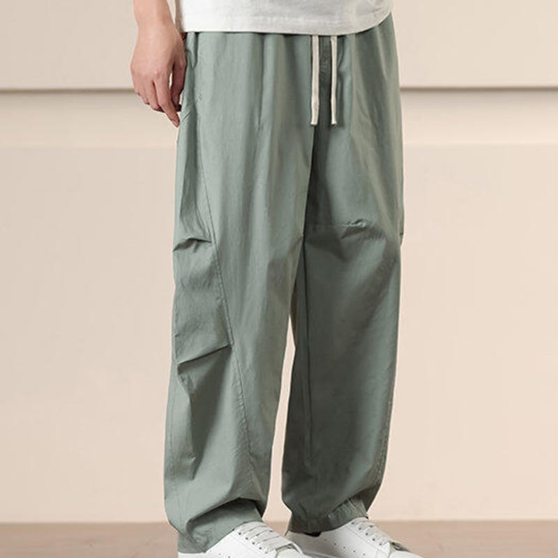 Spodnie cargo męskie Buddha Stones, casualowe, w jednolitym kolorze, ze ściągaczem i kieszeniami - image 20