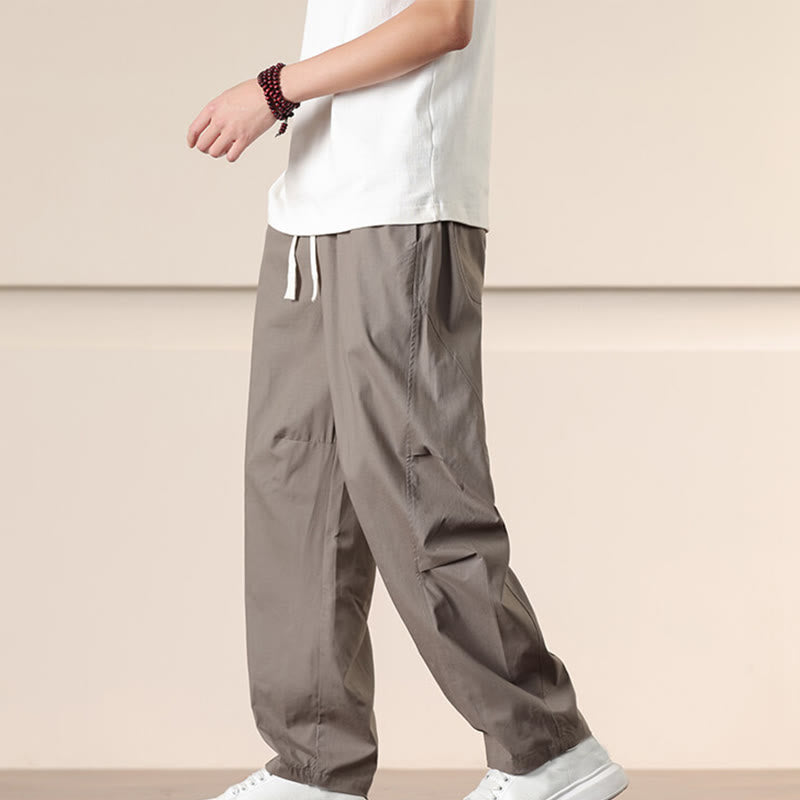 Spodnie cargo męskie Buddha Stones, casualowe, w jednolitym kolorze, ze ściągaczem i kieszeniami - Dębnik - US/UK/AU46, EU56 (5XL) - image 27