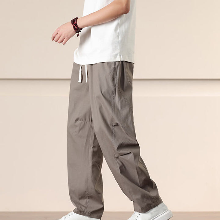 Spodnie cargo męskie Buddha Stones, casualowe, w jednolitym kolorze, ze ściągaczem i kieszeniami - Dębnik - US/UK/AU46, EU56 (5XL) - image 27