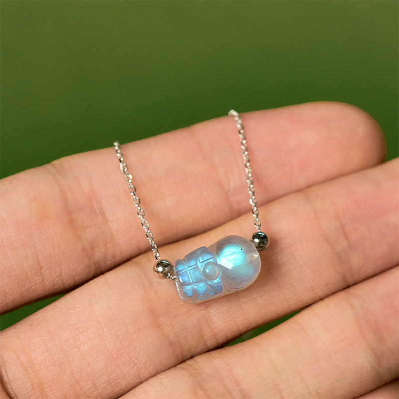 Bransoletka lecznicza z kamieniem księżycowym PiXiu i Buddha Stones ze srebra próby 925 - image 9