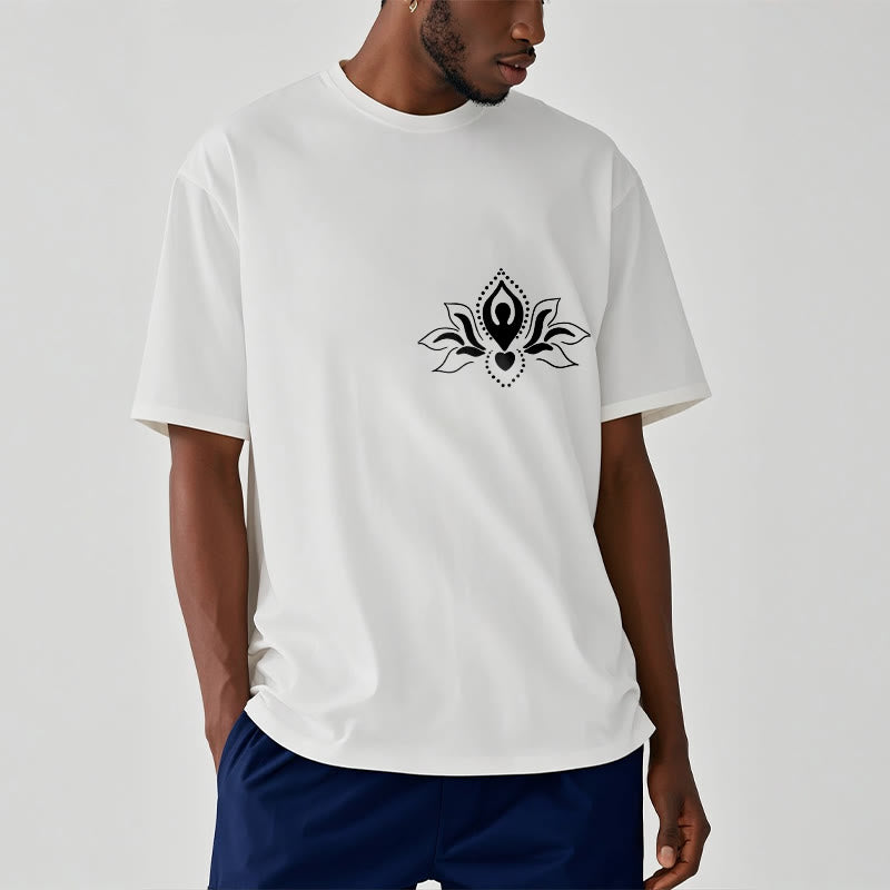 Koszulka z nadrukiem Buddha Stones Lotos Medytacja Budda Wzór T-shirt - image 2